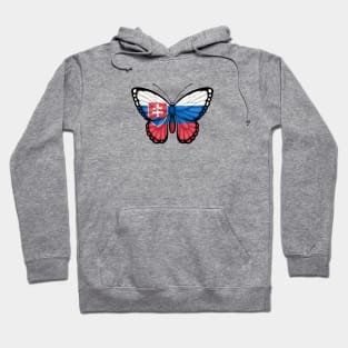 Slovakian Flag Butterfly Hoodie